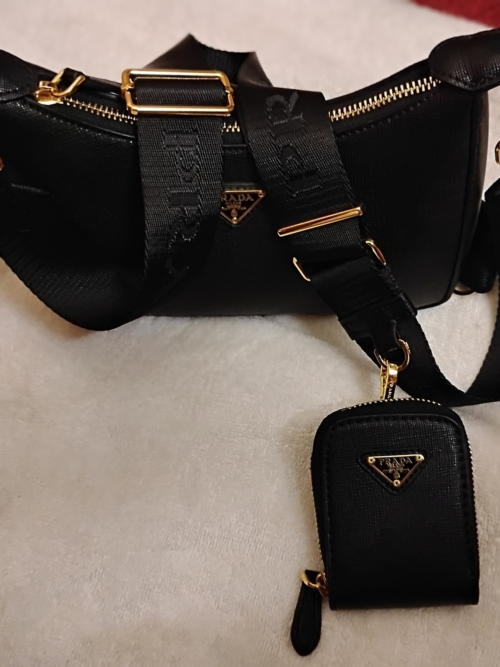 Prada 2005 Re-Edition Saffiano Leather Crossbody Bag